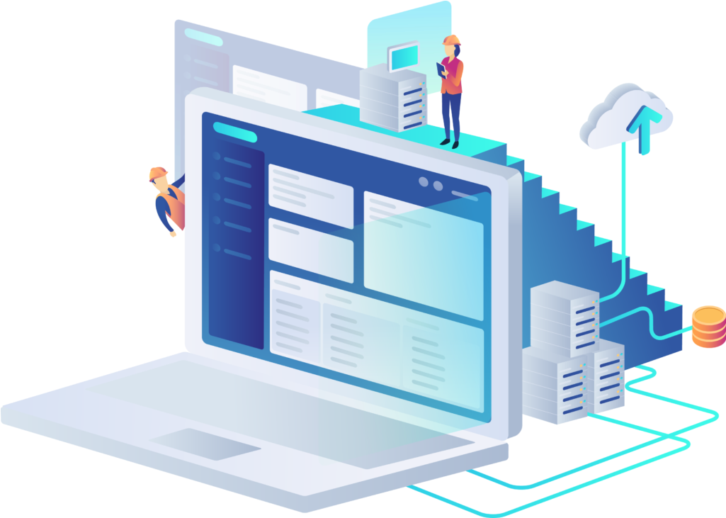 Consultor de informática trabalhando no escritório